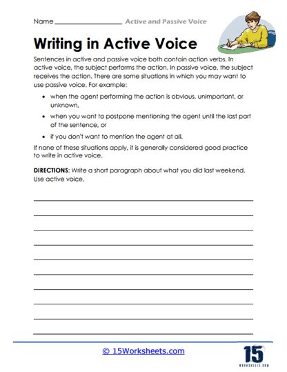 Active And Passive Voice Worksheets 15