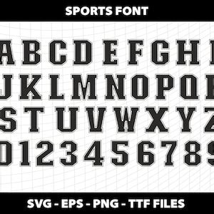 Sports Font Svg Alphabet Letters Sports Bundle Doodle Basketball Football Baseball Volleyball ...