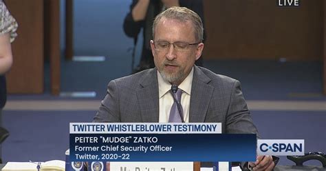 Twitter Whistleblower Peiter Mudge Zatko Opening Statement C Span Org