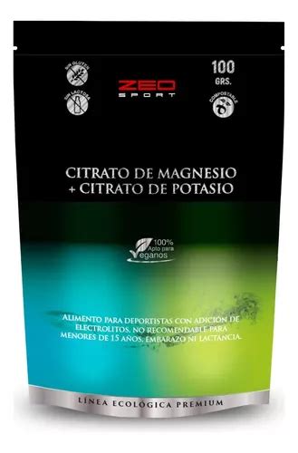 Citrato De Magnesio Potasio Puros Zeo Polvo 100gr Doypack