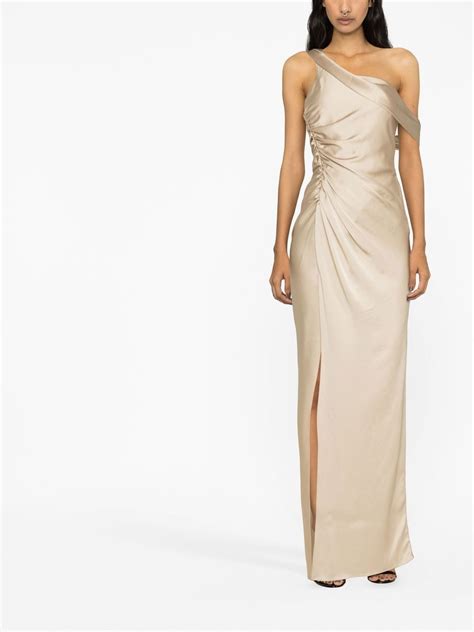 Simkhai One Shoulder Satin Maxi Dress Farfetch