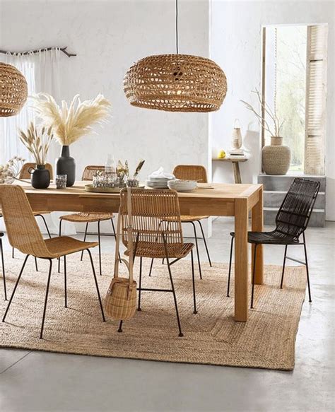 Une D Co Boh Me Autour Du Rotin My Blog Deco Boho Dining Room Oak