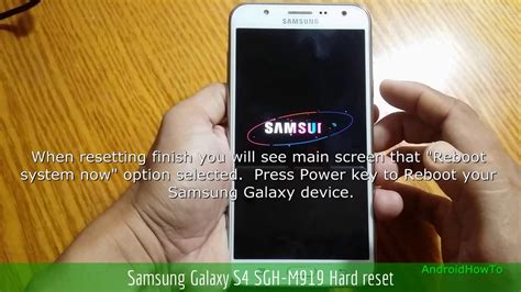 Samsung Galaxy S Sgh M Hard Reset Youtube