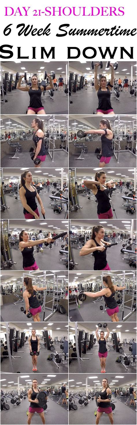 6 Week Summertime Slim Down Day 21 SHOULDERS How To Slim Down