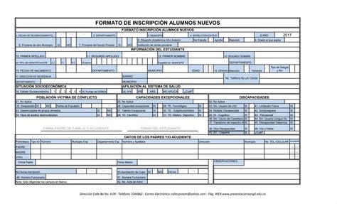 Formato Inscripción De Alumnos Nuevos 2017 Ppt