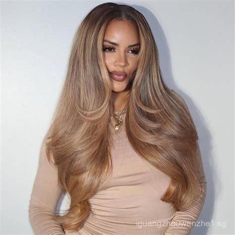Highlight Gray Ash Blonde Transparent Lace Front Wigs Human Hair Body
