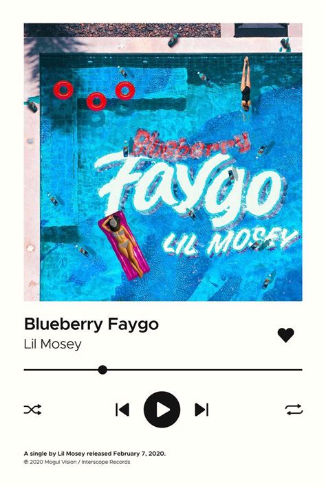 Lil Mosey Poster Blueberry Faygo Poster Lil Mosey Spotify Song