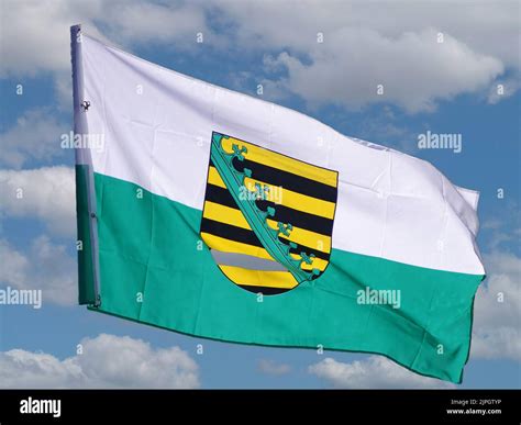 flag, saxony, flags, saxonies Stock Photo - Alamy