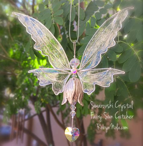 Small Crystal Angel Fairy Sun Catcher Made With Swarovski Crystals