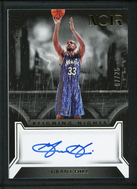 Grant Hill Auto Panini Noir Reigning Nights Autographs Ebay