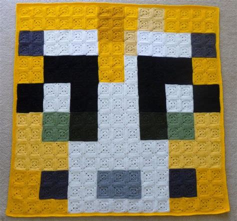 Made To Order 62 Square Custom Made Crochet 8 Bit Pixel Art Afghan