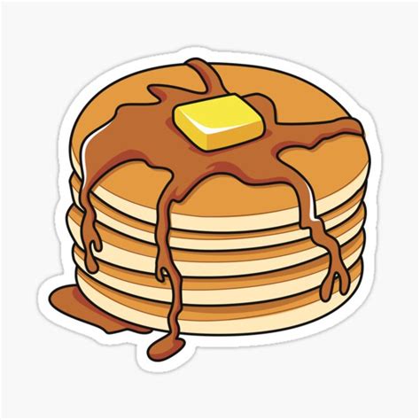 "Pancake cartoon illustration" Sticker for Sale by Misscartoon | Redbubble