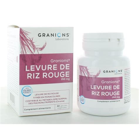 Granions Levure de Riz Rouge 30 gélules Univers Pharmacie