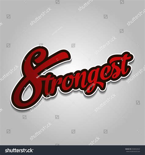 Strongest Logo Type Stock Vector Royalty Free 504832024 Shutterstock