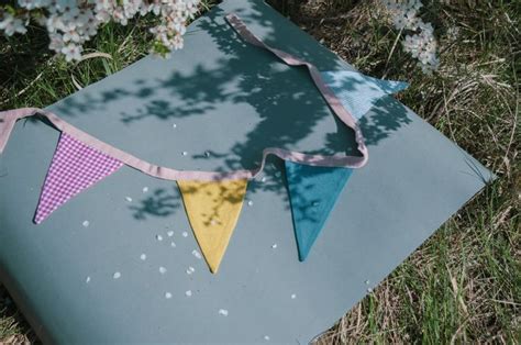 гирлянда флажки из ткани