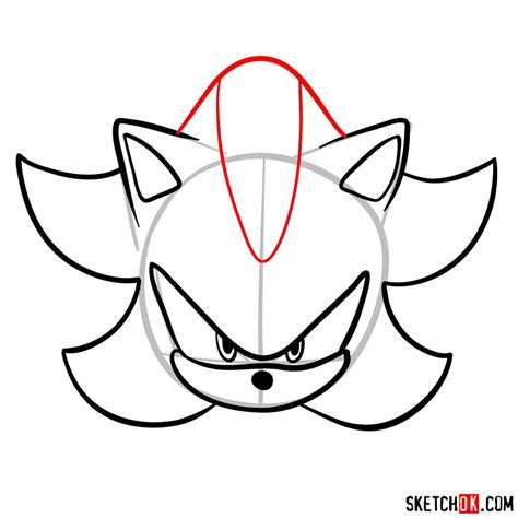 How To Draw Shadow The Hedgehog S Face Sketchok Easy Drawing Guides