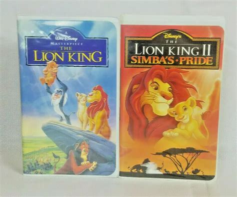 WALT DISNEY VHS The Lion King 1 2 Simbas Pride Clamshell 1995 1998