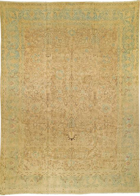 Doris Leslie Blau Collection Antique Persian Tabriz Beige Handmade Wool