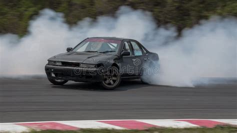 Car Drifting with Smoke, Motion Blur Drifting Car Stock Photo - Image ...