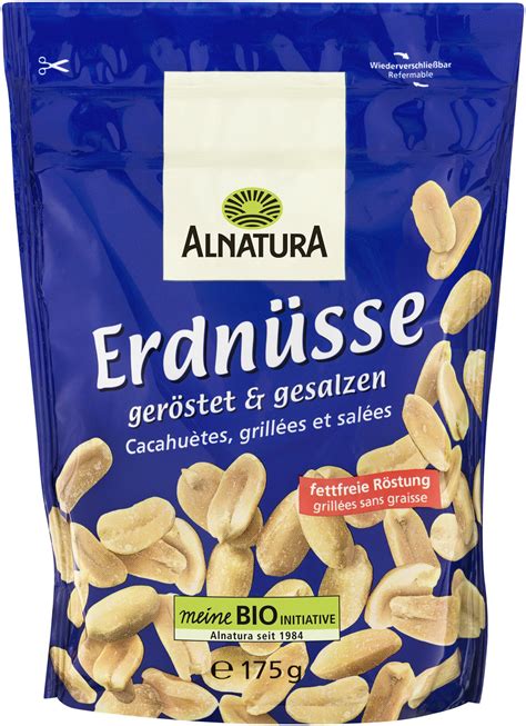 Erdnüsse geröstet und gesalzen 175 g in Bio Qualität von Alnatura