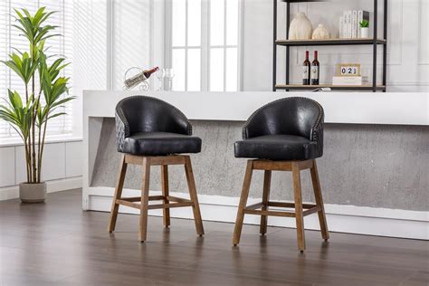 Swivel Counter Height Barstools Set Of 2 Comfortable Bar Chairs Kitchen