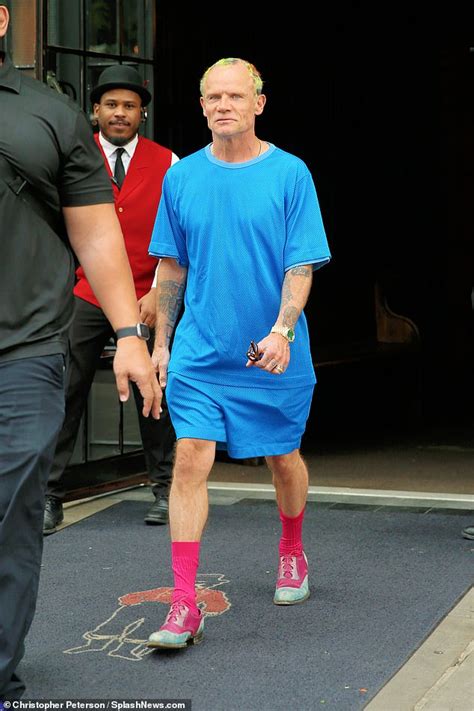 Red Hot Chili Peppers Star Flea Shows Off Colorful Do And Outfit Before Bands Stadium Show In