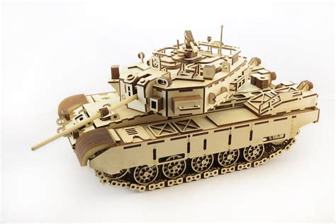 Lasercut Wooden Tank Panzer Model 3d Puzzle Toy 3 Mm Svg Cdr Etsy