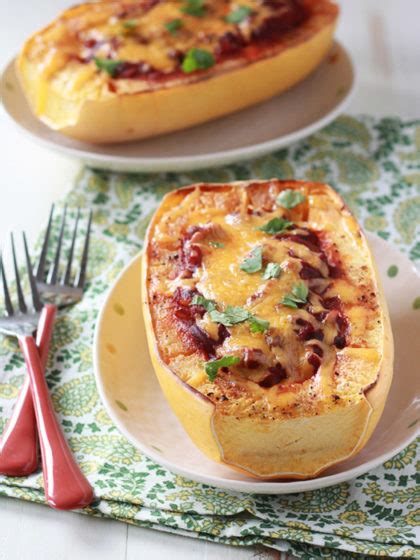 Chili Cheese Stuffed Spaghetti Squash