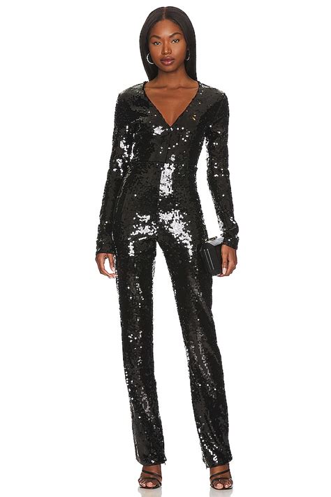 Good American Sequin Jumpsuit In Black001 Revolve