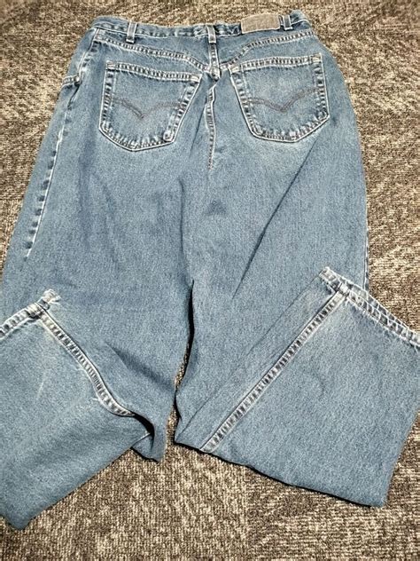 VINTAGE Levis Silvertab Jeans Mens 34x32 Blue Denim Loose Baggy