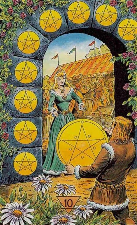 Ten Of Pentacles Love Meaning Pentacles Tarot Tarot Cards Art Tarot