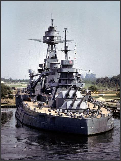 1977 08 070 USS Texas BB 35 At Her Permanent Berth In Houston 1977