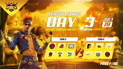 Nep Nepal Guild War League Stage Clash C Vs A Day Season