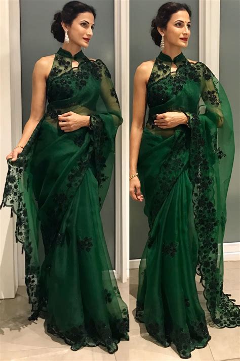 jewellery matching  green saree  eva fernandez blog