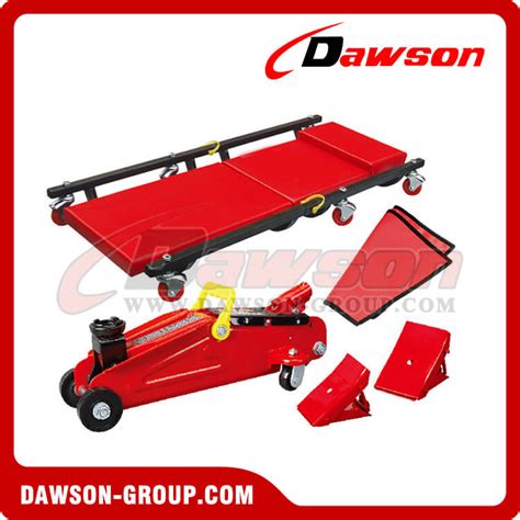 Combination Kit Hydraulic Trolley Jack Car Creeper Wheel Chock