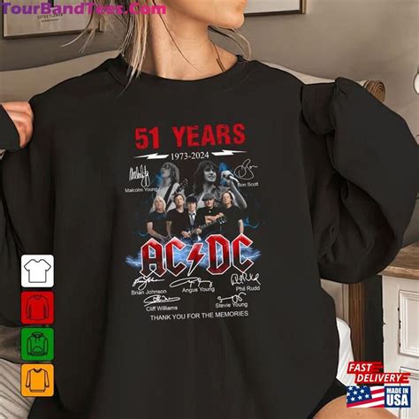 51 Years Acdc 1973 2024 Shirt Tour Sweashirt Sweatshirt Classic