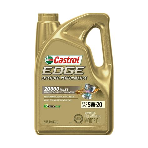 Castrol Edge Extended Performance 5W-20 Advanced Full Synthetic Motor ...