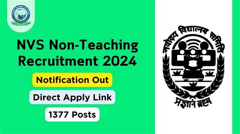 Nvs Non Teaching Recruitment Apply For Vacancies Khan