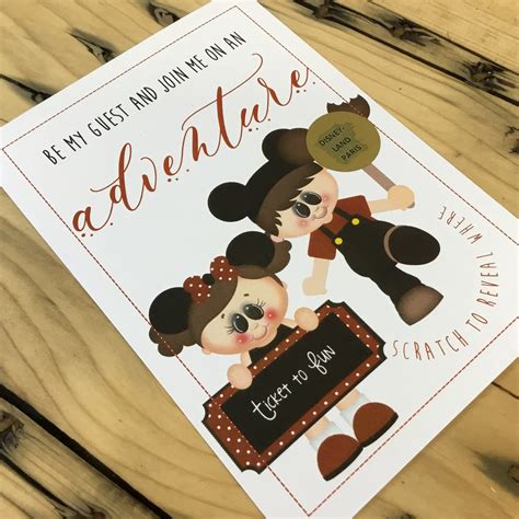 Scratch Reveal Surprise Trip Card Travel Card Disneyland Etsy