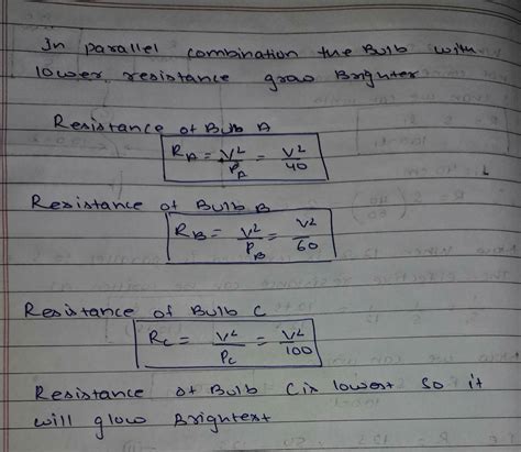 In An Electric Circuit 3 Bulbs A B And C 40W 60W And 100W