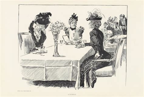 Luncheon By Charles Dana Gibson Artvee