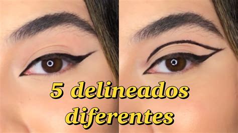 COMO FAZER 5 DELINEADOS DIFERENTES YouTube