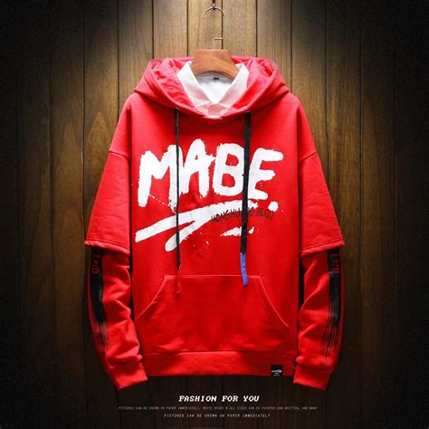 New Hoodies Men 2019 Spring Top Design Sweatshirt Hooded Male Outwear Coat Army Red Hip Hop