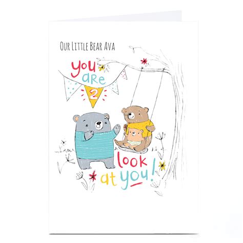 Buy Personalised Emma Valenghi Birthday Card You Are 2 For Gbp 229