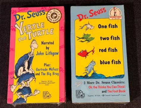 New Dr Seuss Video Classics Yertle The Turtle One Fish Two Fish Vhs