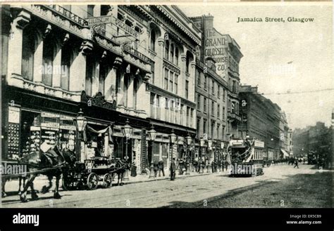 Jamaica Street, Glasgow, Lanarkshire, Scotland. Showing trams 1900s ...