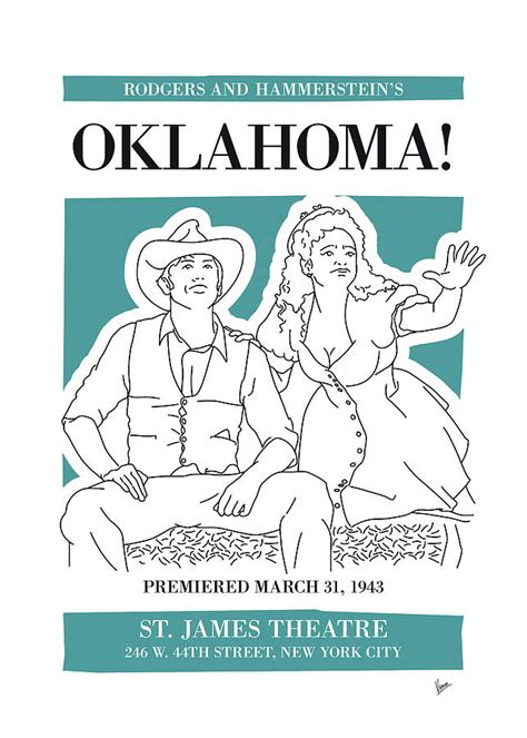 No037 MY Oklahoma musical poster Digital Art by Chungkong Art