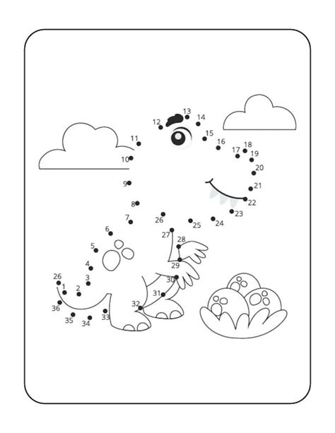 Kids Dinosaur Coloring Pages Dot to Dot Coloring Pages Creative ...