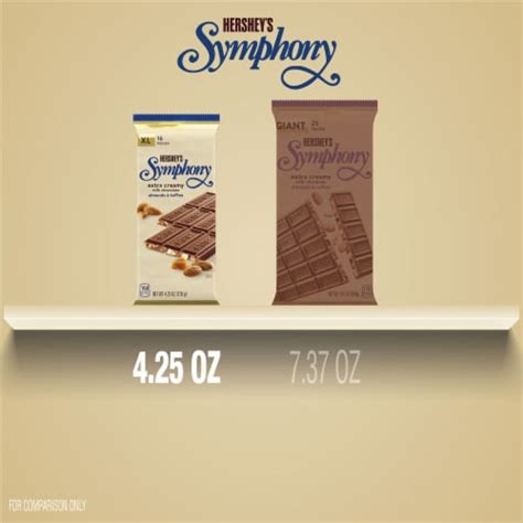 Hersheys Symphony Milk Chocolate Almonds And Toffee Xl Candy Bar 425