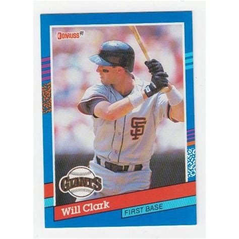 1991 Donruss Will Clark Baseball Card 86 Giants On EBid United